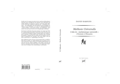 Mathesis universalis : l'idée de mathématiques universelle d'Aristote à Descartes
