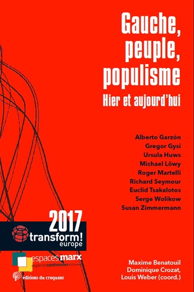 Gauche, peuple, populisme : hier et aujourd'hui