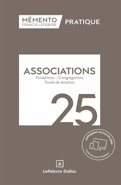 Associations : fondations, congrégations, fonds de dotation : 2025