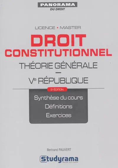 Droit constitutionnel : théorie générale : Ve République