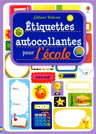 Etiquettes autocollantes pour l'école