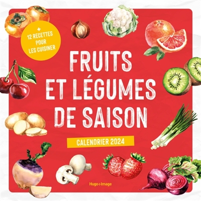 Calendrier mural fruits et légumes de saison 2024