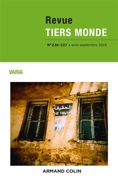 Tiers monde, n° 226-227. Varia