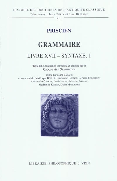 Grammaire. Livre XVII, syntaxe I