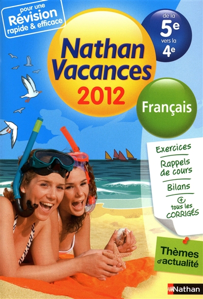 Nathan vacances 2012, de la 5e vers la 4e : français