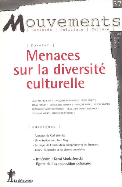 Mouvements, n° 37. Menaces sur la diversité culturelle
