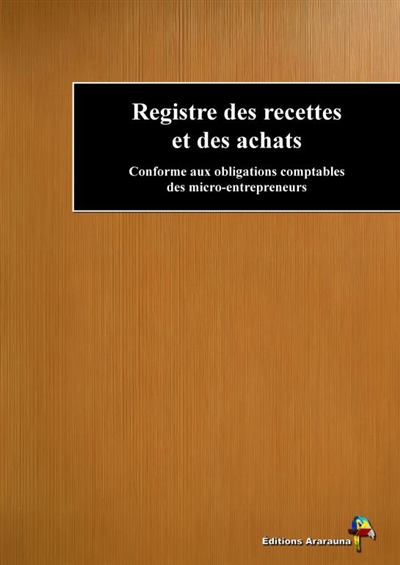 Registre des recettes et...