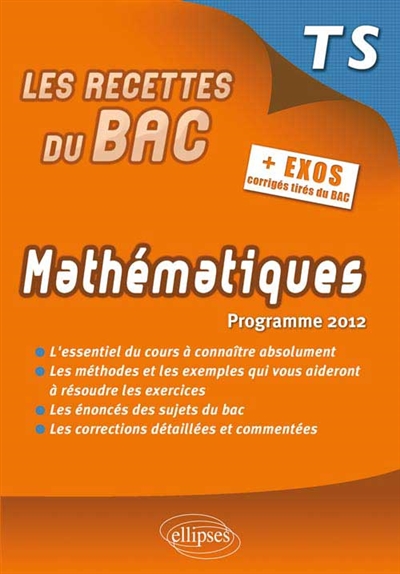 Mathématiques TS : programme 2012