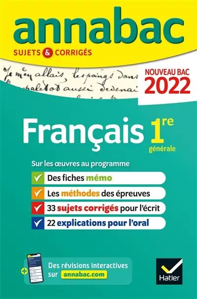 Français 1re générale : nouveau bac 2022