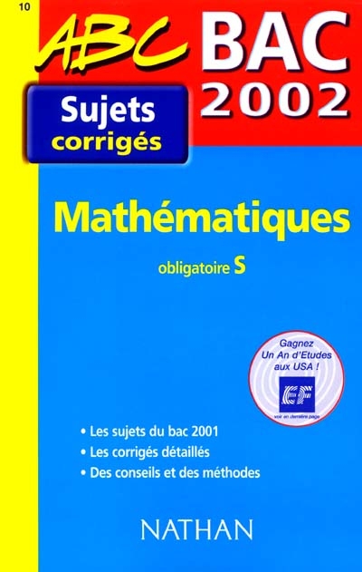 Mathématiques : obligatoire S, bac 2002
