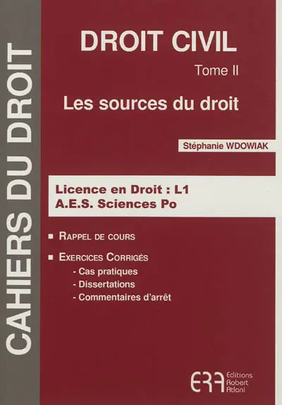 Droit civil. Vol. 2. Les sources du droit