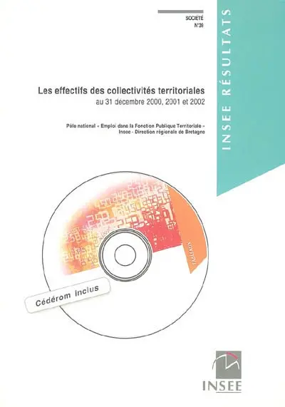 Les effectifs des collectivités territoriales au 31 décembre 2000, 2001 et 2002 : pôle national Emploi dans la fonction publique territoriale