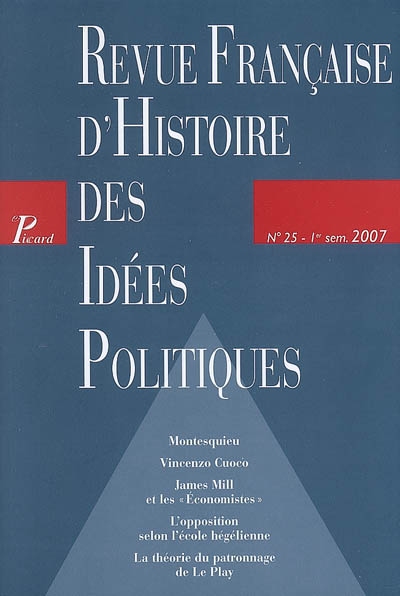 revue française d'histoire des idées politiques, n° 25
