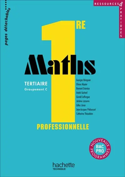 Maths 1re professionnelle : groupement C tertiaire