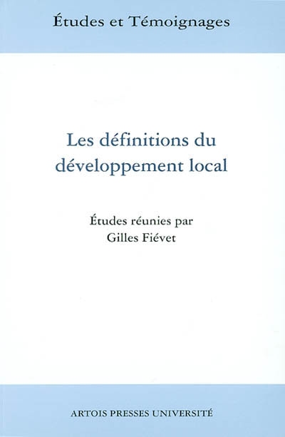 Les définitions du développement local