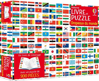 les drapeaux du monde : coffret livre et puzzle