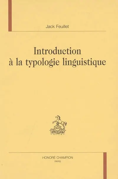 Introduction à la typologie linguistique