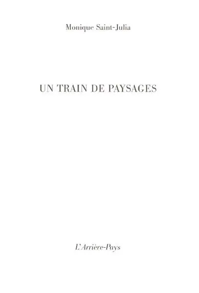 Un train de paysages