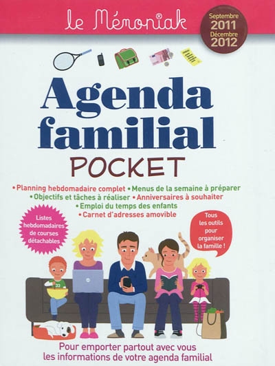 Agenda familial pocket le Mémoniak septembre 2011-décembre 2012