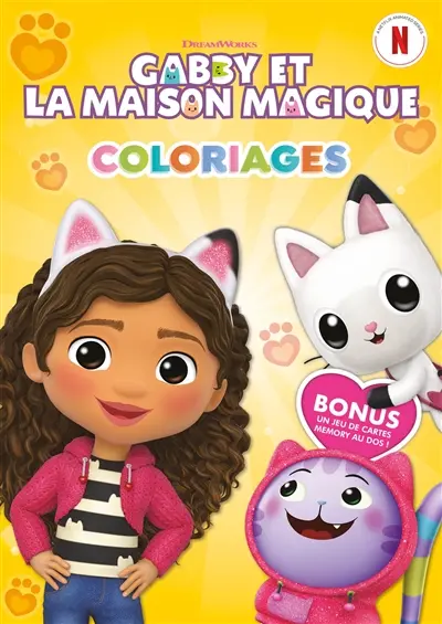 Gabby et la maison magique : coloriage magique : passe de l'eau avec le pinceau et découvre les couleurs !