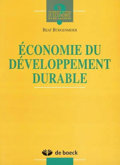 Economie du développement durable