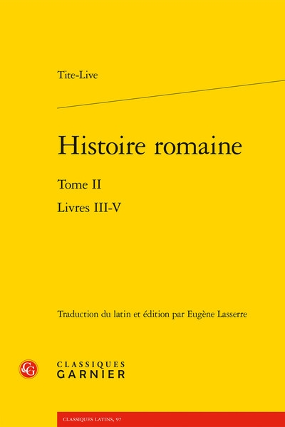 Histoire romaine. Vol. 2. Livres III-V