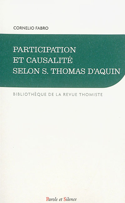 Participation et causalité selon S. Thomas d'Aquin