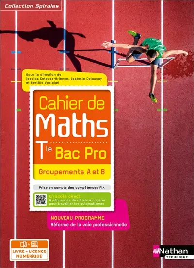 Cahier de maths terminale bac pro groupements A et B : nouveau programme, réforme de la voie professionnelle