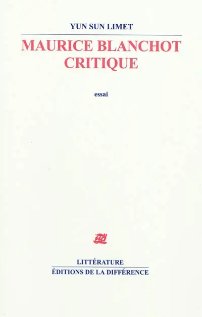Maurice Blanchot critique : essai