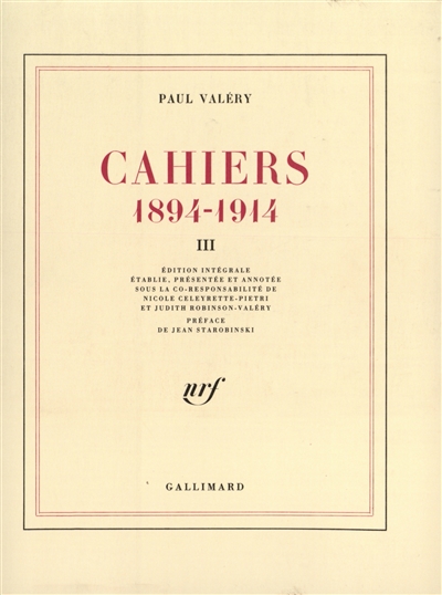 Cahiers : 1894-1914. Vol. 3