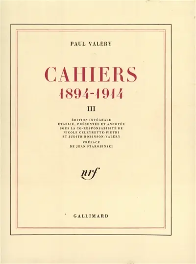 Cahiers : 1894-1914. Vol. 3