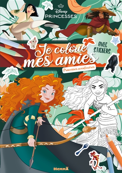 Disney Princesses : Je colorie mes amies : Princesses aventurières - Avec stickers