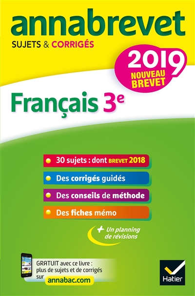 Français 3e : nouveau brevet 2019