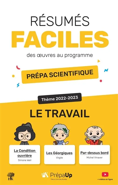 Résumés faciles des oeuvres au programme, prépa scientifique : thème 2022-2023, le travail : La condition ouvrière, Simone Weil ; Les Géorgiques, Virgile ; Par-dessus bord, Michel Vinaver