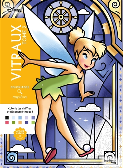 Coloriages mystères Disney : Vitraux Tome 2