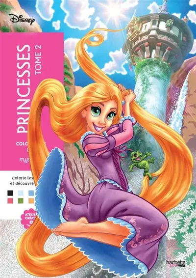Coloriages mystères Disney : Princesses Tome 2 : Colorie les chiffres et découvre l'image