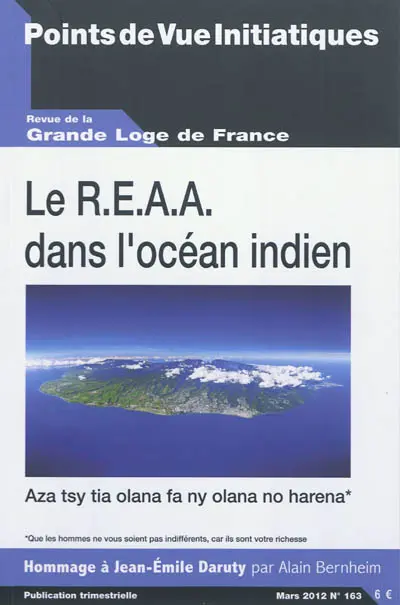 Points de vue initiatiques, n° 163. Le REAA dans l'océan Indien