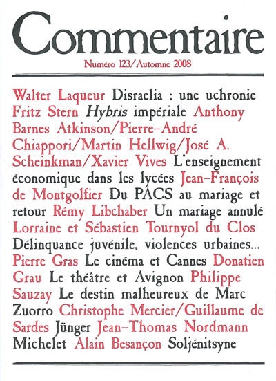Commentaire, n° 123