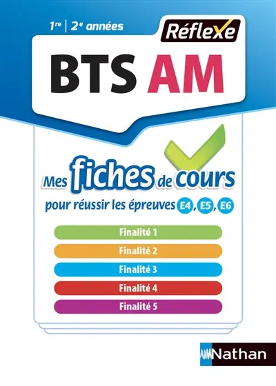 BTS AM 1re, 2e années : mes fiches de cours pour réussir les épreuves E4, E5, E6