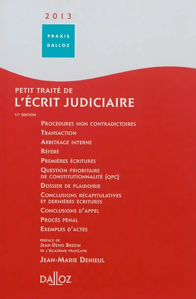 Petit traité de l'écrit judiciaire