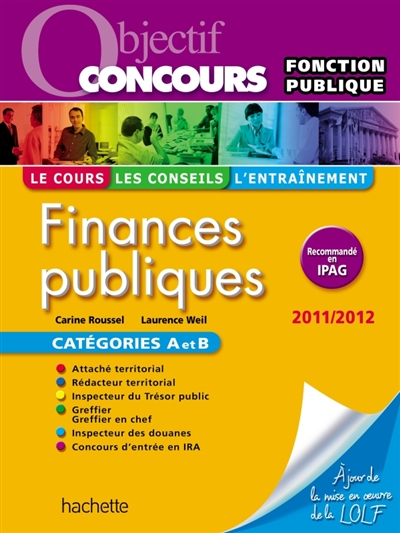 Finances publiques : catégories A et B : 2011-2012