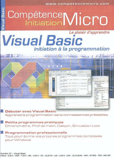 Compétence Micro-Initiation, n° 37. Visual Basic : initiation à la programmation