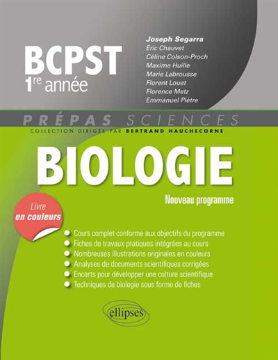 Biologie, BCPST 1re année : nouveau programme
