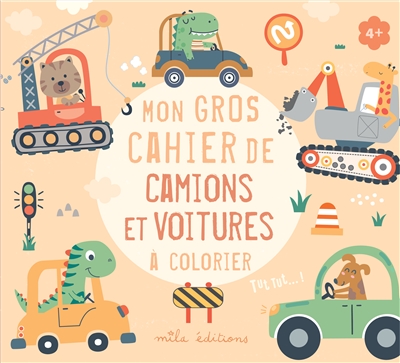 Mon gros cahier de camions et voitures à colorier