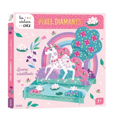 Licorne scintillante : pixel diamants