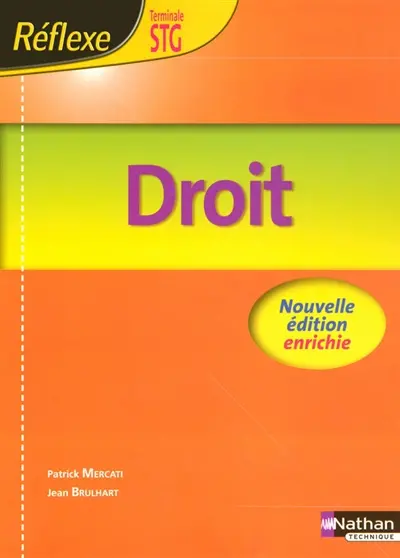 Droit, terminale STG : pochette de l'élève