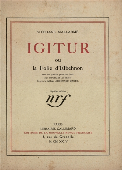 Igitur ou La folie d'Elbehnon