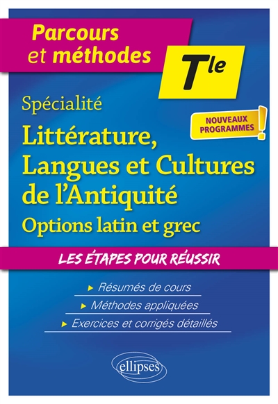 Spécialité littérature, langues et cultures de l'Antiquité terminale : options latin et grec : nouveaux programmes
