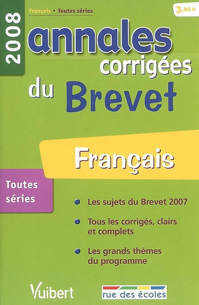 Français toutes séries : brevet 2008