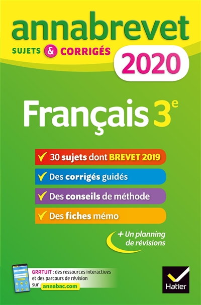 Français 3e : 2020